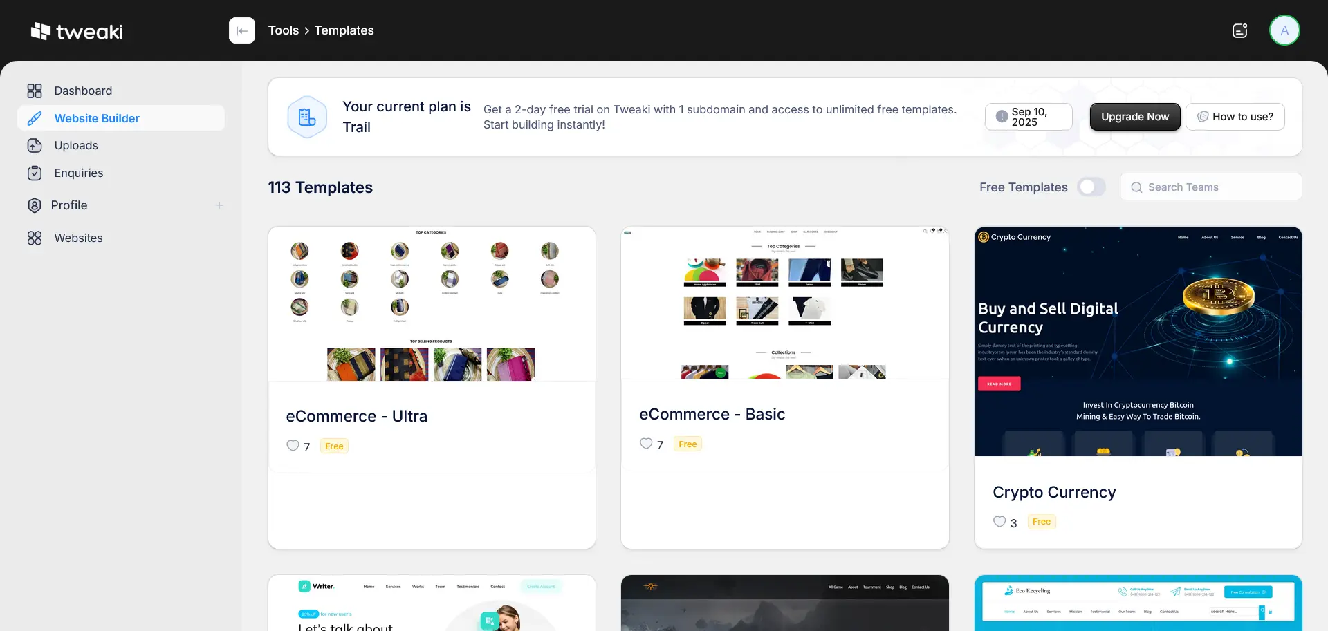 Tweaki - eCommerce Builder